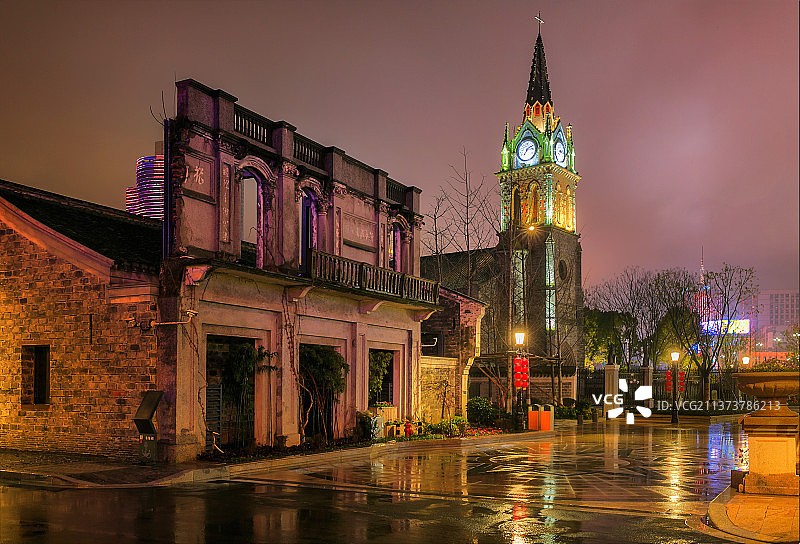 浙江宁波江北天主教堂图片素材