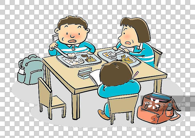 午托班的小饭桌图片素材