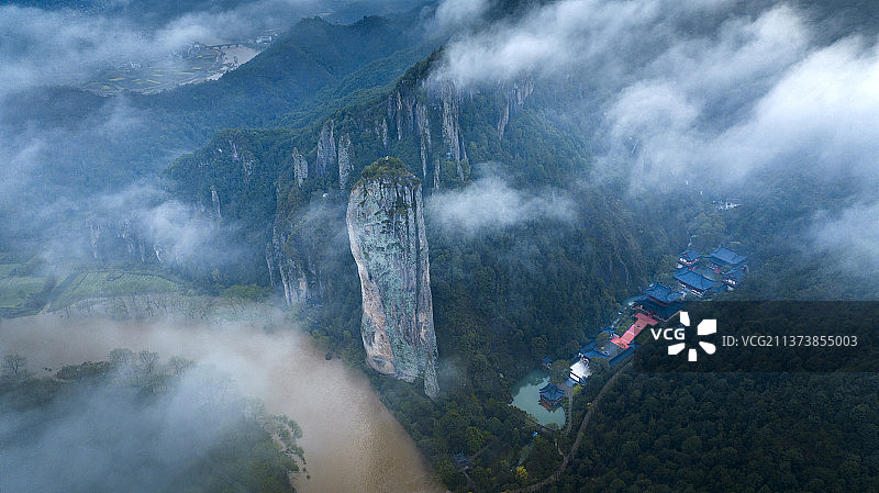 丽水缙云仙都 黄帝祠宇图片素材