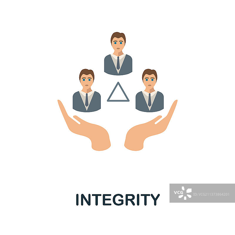 诚信扁平图标彩色元素符号图片素材