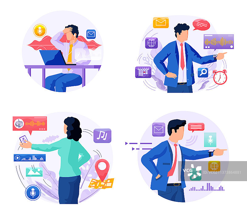 语音助手智能音箱虚拟助手图片素材