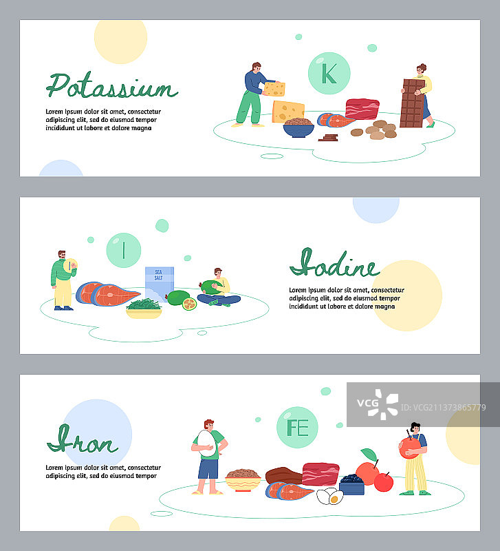 碘化钾和铁食物营养元素图片素材