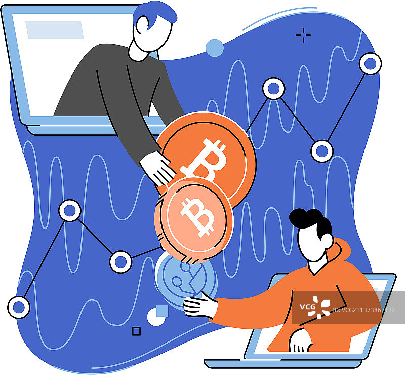 加密货币挖矿概念图片素材