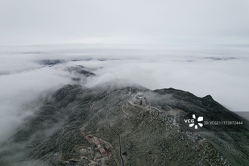 鸟瞰九仙山图片素材
