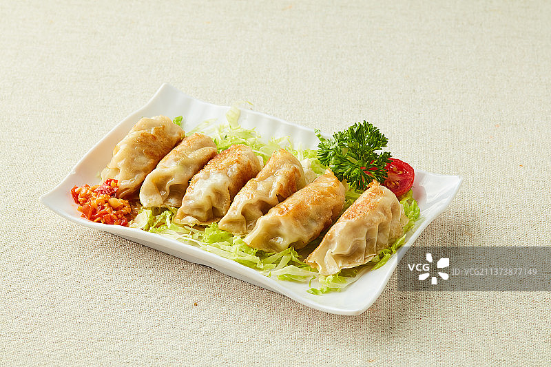日式煎饺子图片素材