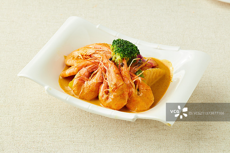 泰式咖喱大虾图片素材