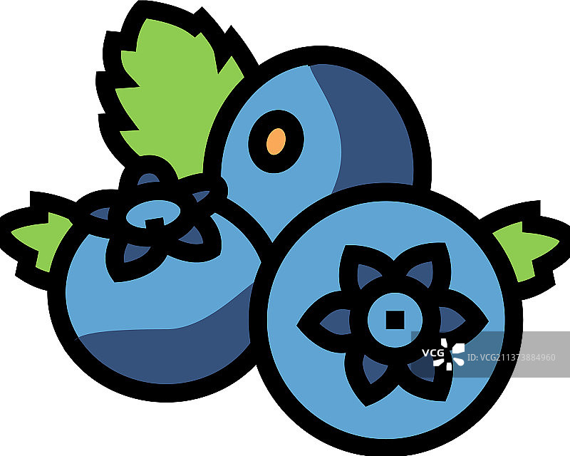 蓝莓颜色图标图片素材