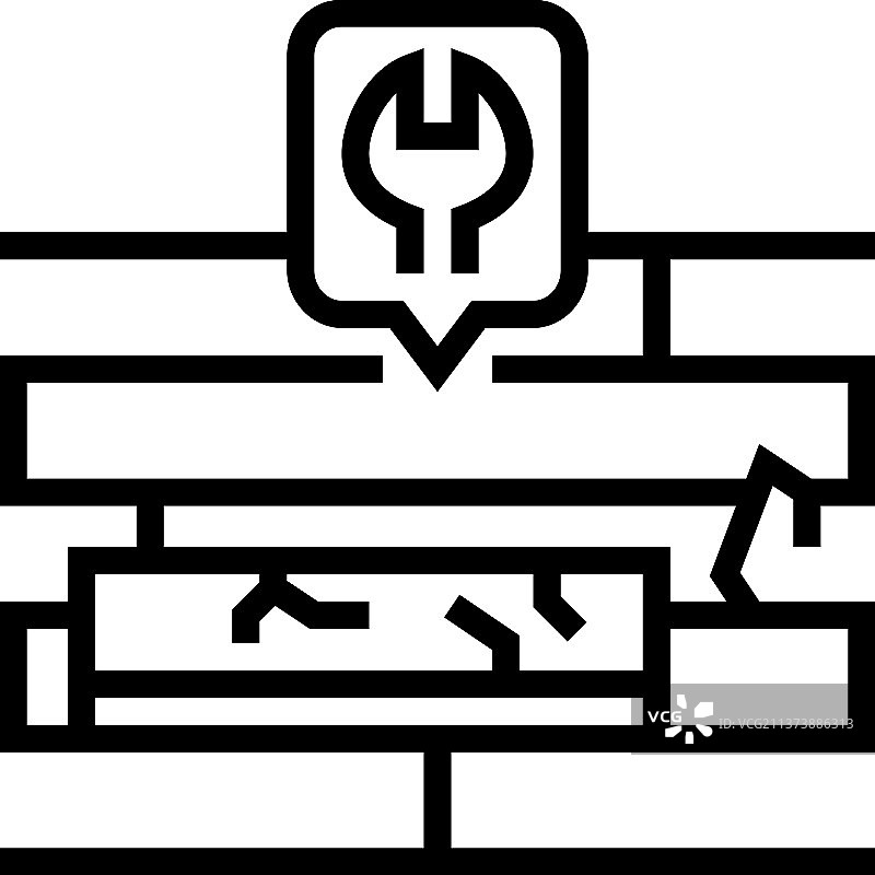 修复强化地板线性图标图片素材