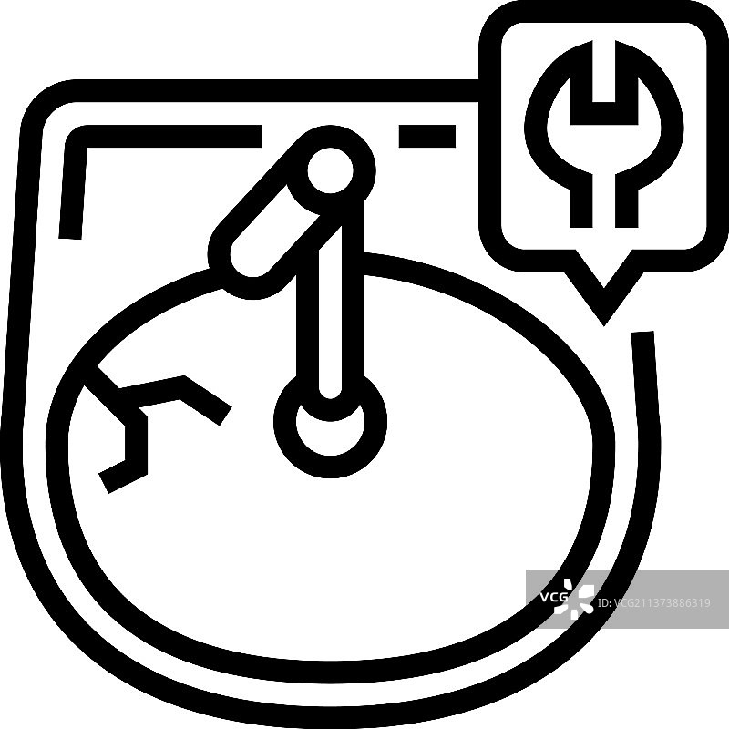 水槽维修线条图标图片素材