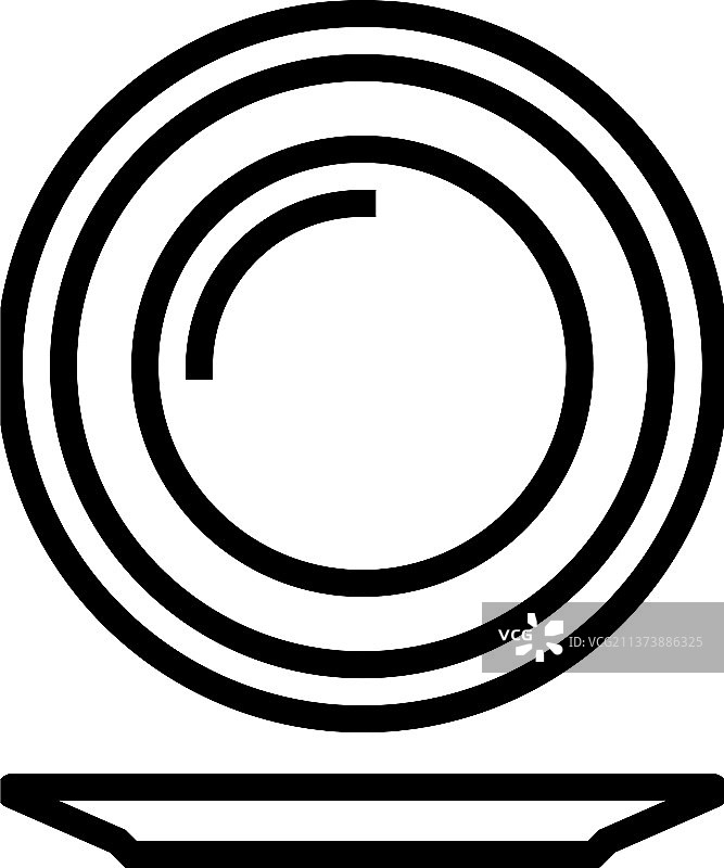 餐盘线条图标图片素材