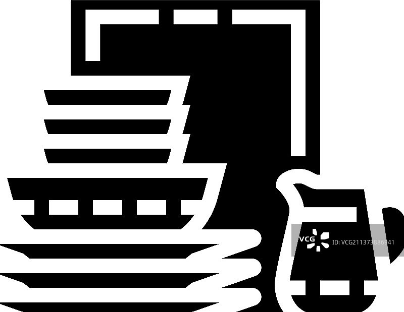 瓷器餐具Glyph图标图片素材