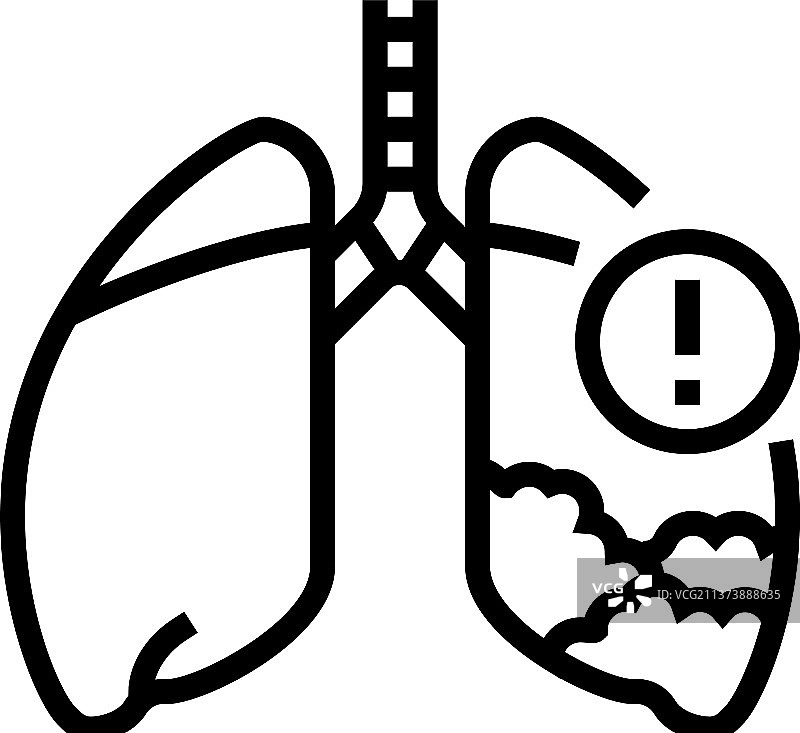 间皮瘤疾病线性图标图片素材