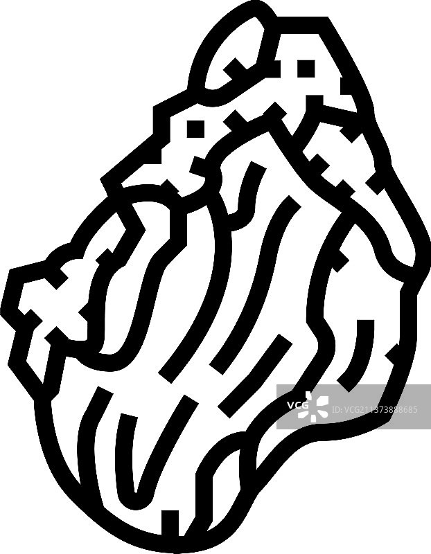 石棉材料线条图标图片素材