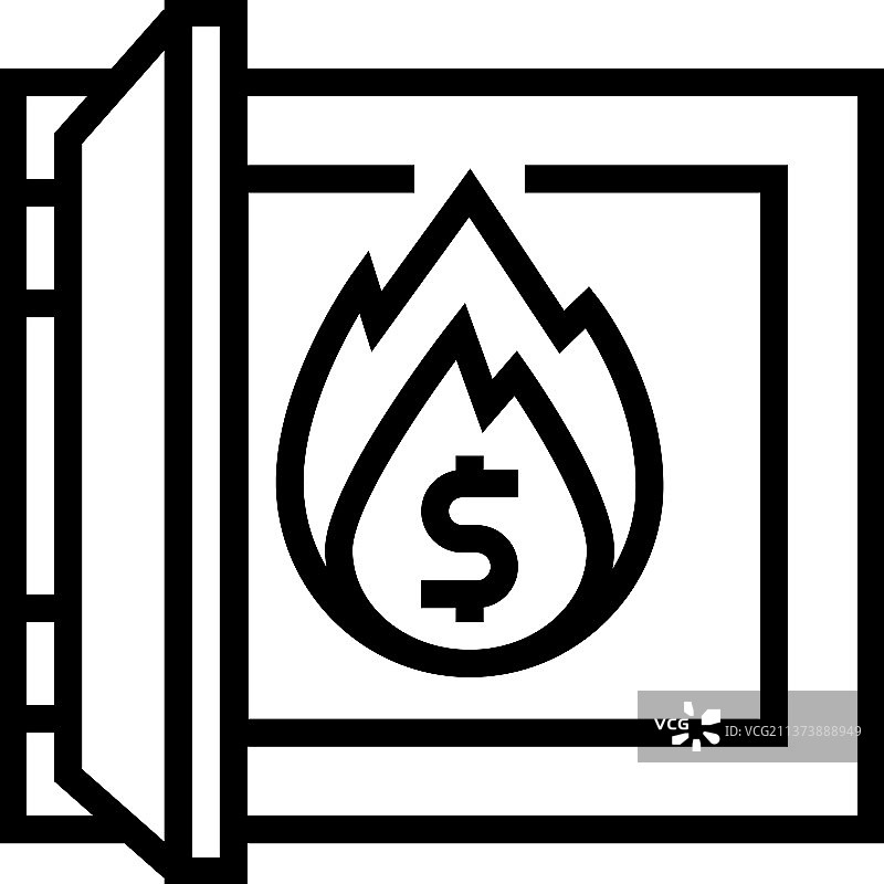 资产膨胀线性图标图片素材