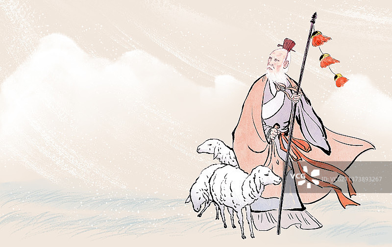 民族英雄大汉朝苏武牧羊成语典故图片素材