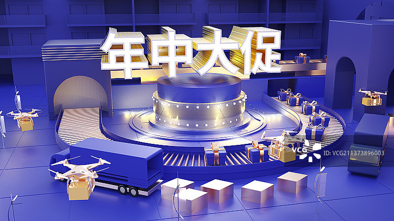 C4D电商促销场景图片素材