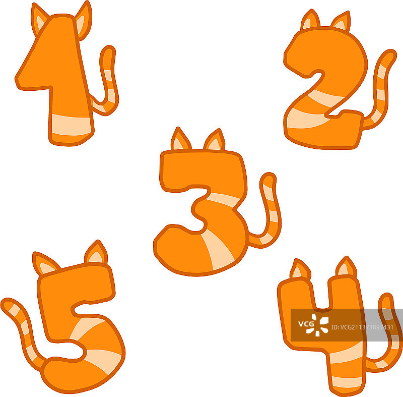 条纹红色猫咪尾巴数字素材图片素材