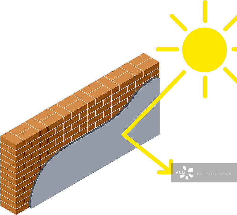 2.5D风格的石膏红砖墙图片素材