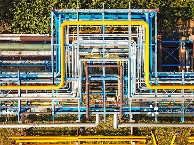 工业区-管道-管廊-运输-管道运输-建设-钢管-石油化工-化工园图片素材