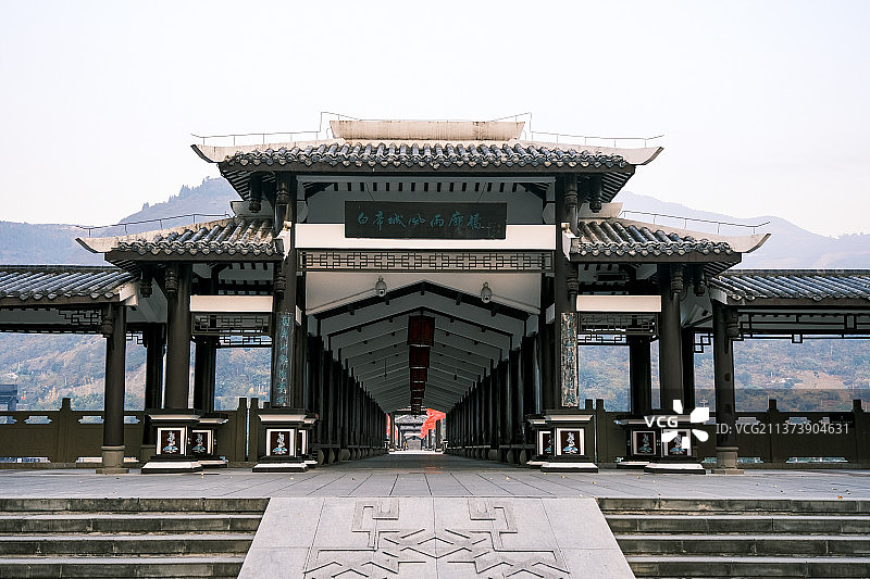 白帝城夔门图片素材