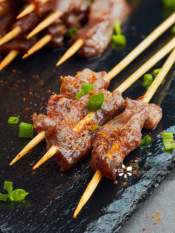 烤牛肉小串图片素材