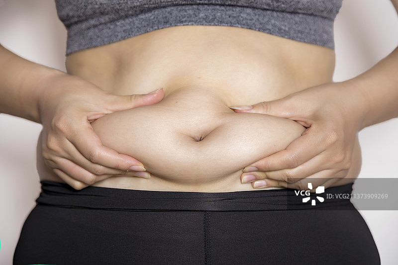 肥胖的女人局部特写图片素材