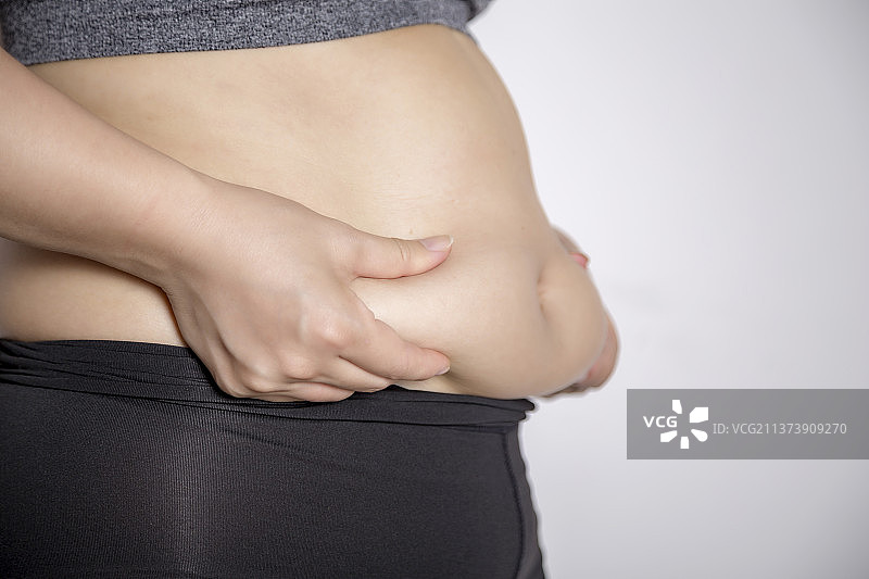 肥胖的女人局部特写图片素材