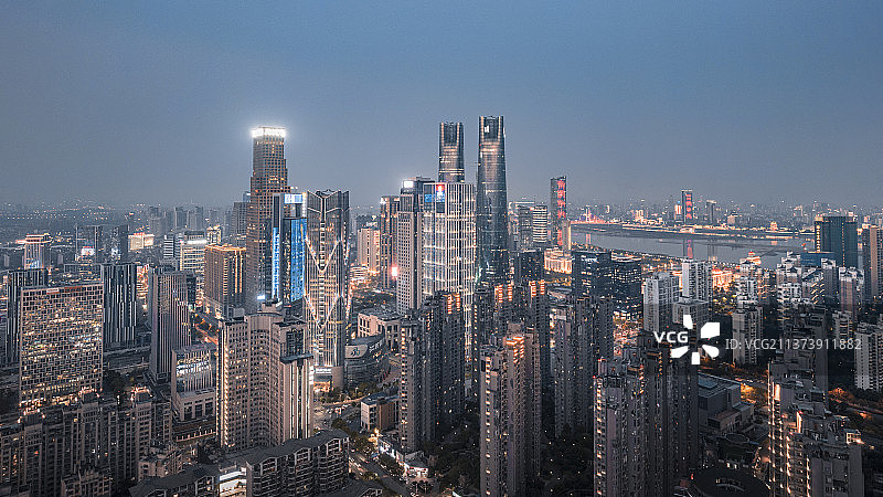 南昌红谷滩夜景风光图片素材