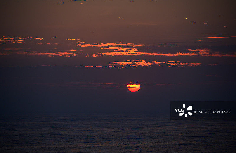 塔门岛海上日出图片素材