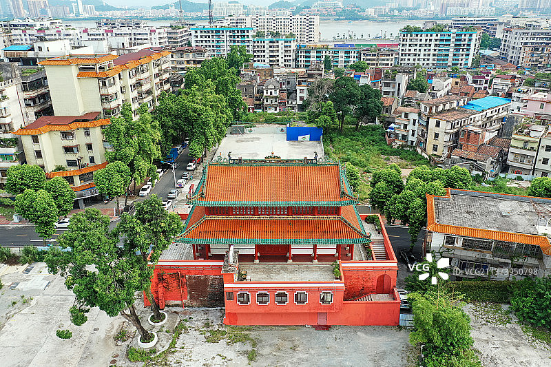 俯瞰丽樵楼+广东省肇庆市端州区府城遗址公园图片素材