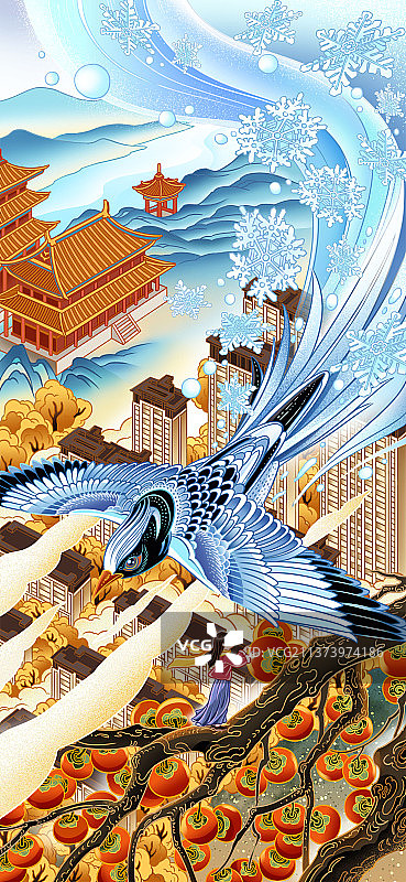 霜降 节气插画图片素材