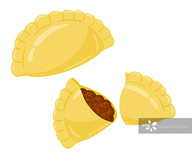 卡通肉馅馅饼图片素材