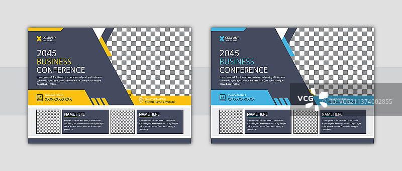 企业商务会议横版宣传单图片素材