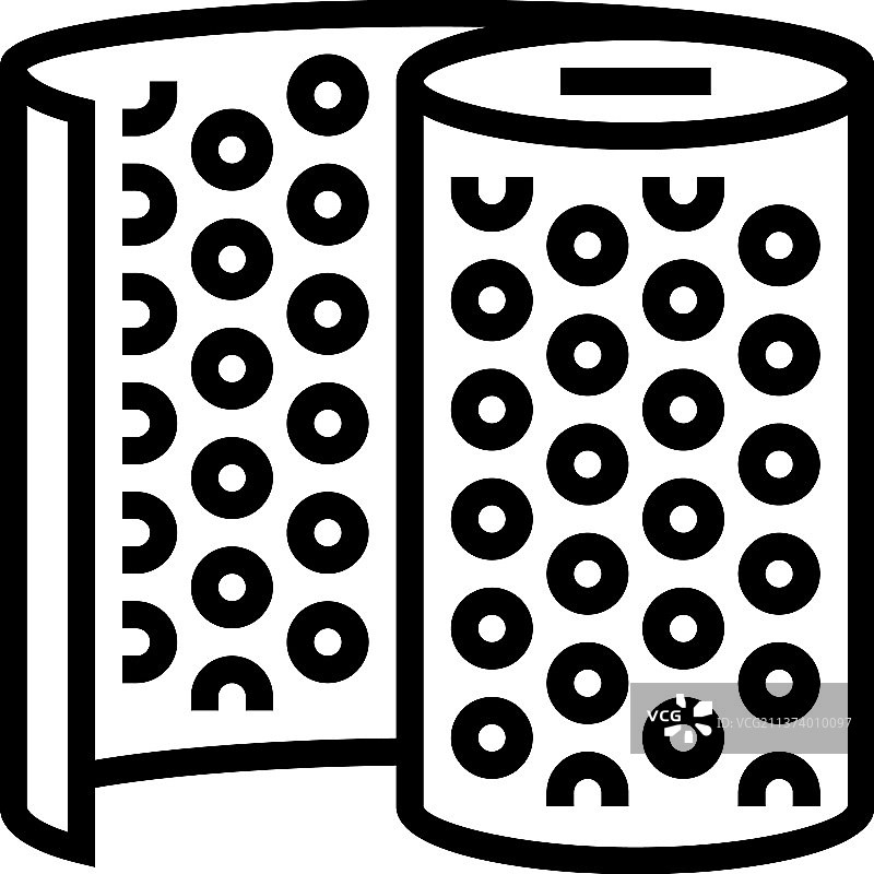 气泡膜塑料线条图标图片素材