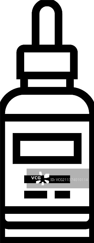 面部精油瓶线条图标图片素材