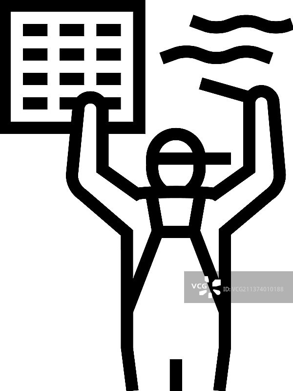 排风扇更换线性图标图片素材