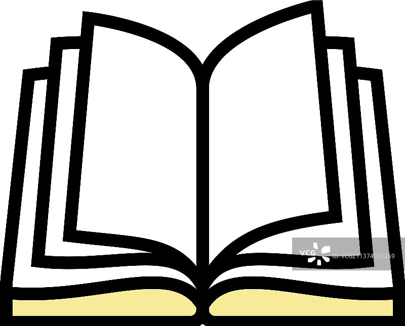 彩色打开的书本图标图片素材