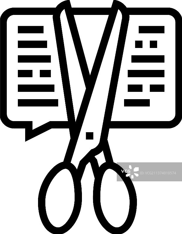 审查社交媒体线性图标图片素材