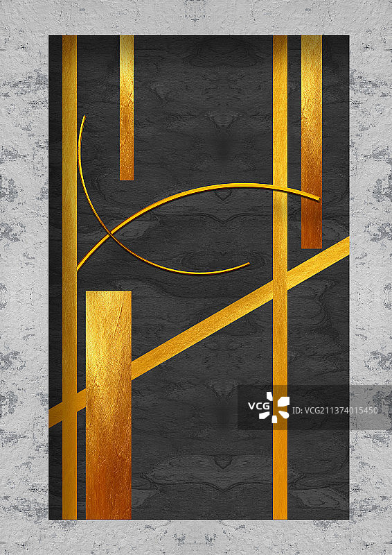 大理石金色装饰画图片素材