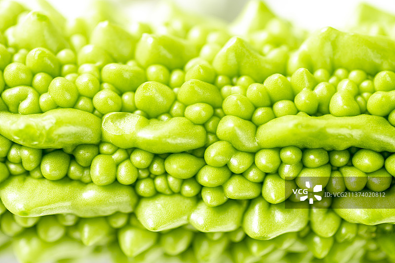 一根苦瓜特写白色背景图片素材