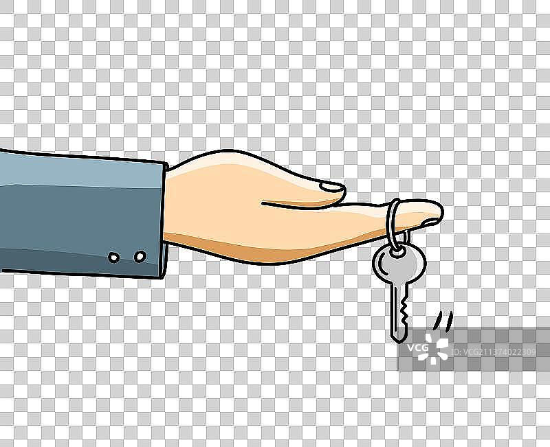 手与钥匙图片素材