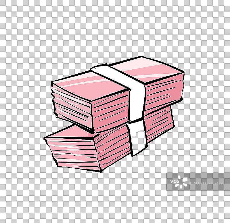 两叠钱图片素材