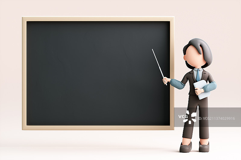 3D渲染的可爱卡通女孩图片素材