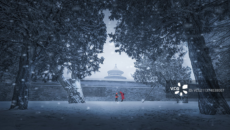 天坛雪韵图片素材