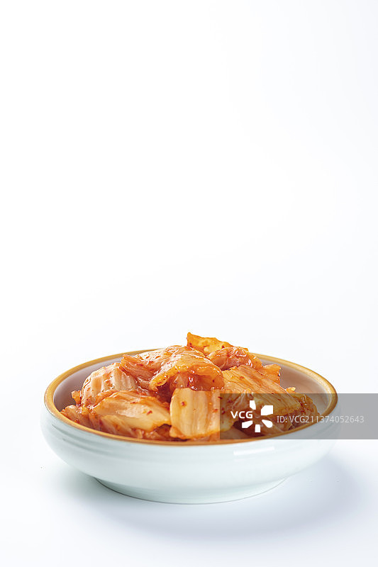 辣白菜特写白色背景图片素材