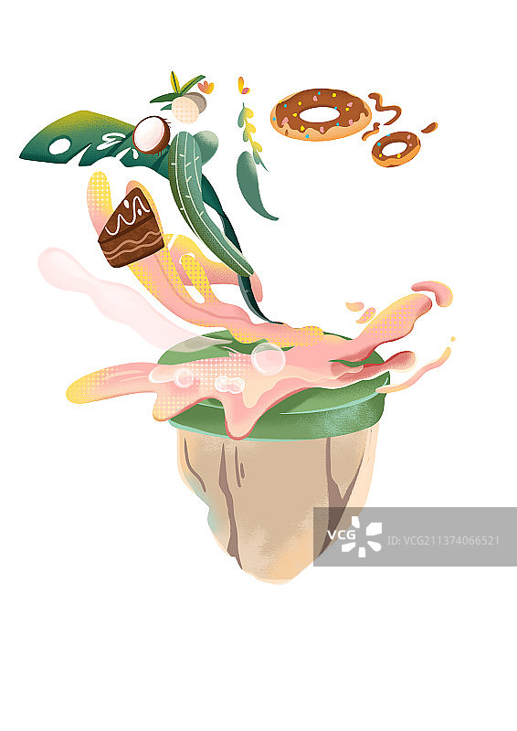 漂浮的植物图片素材