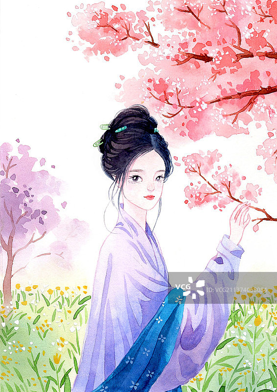 人面桃花相映红图片素材