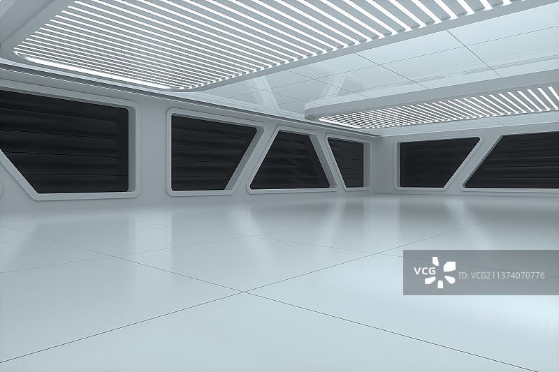 白色科幻场景图片素材