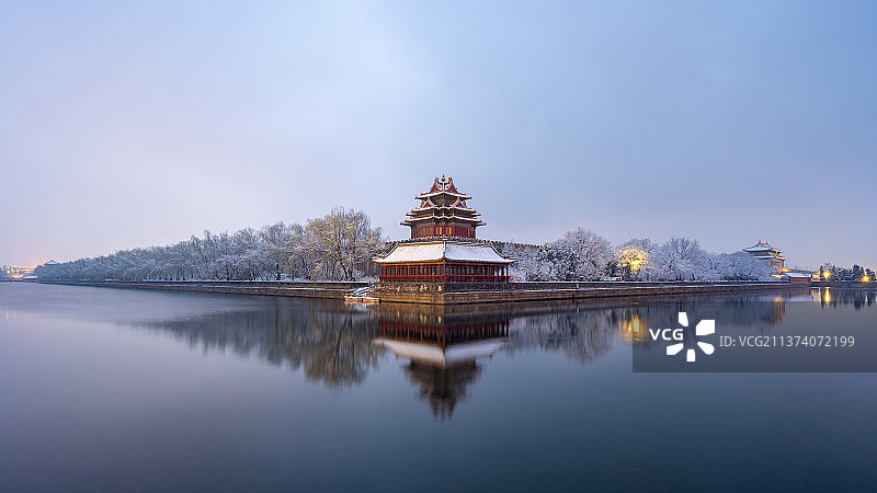 春雪染京城图片素材