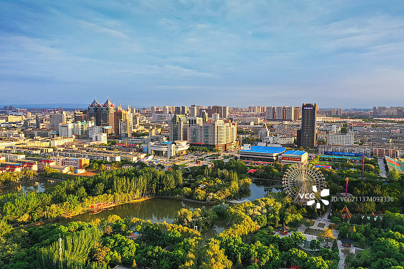 中山公园+宁夏银川市兴庆区中山公园图片素材